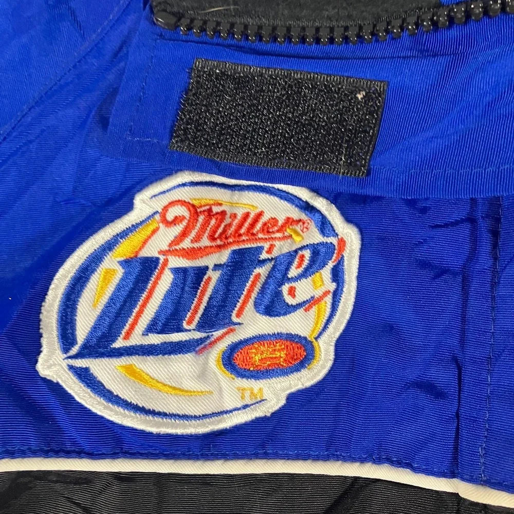 Winners Circle NASCAR Jacket Women's Extra Large Blue Black Racing‎ Embroidered